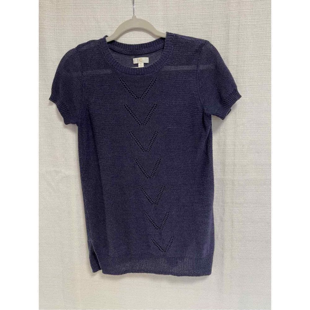 Women’s Knit Navy Blue Top Sz S